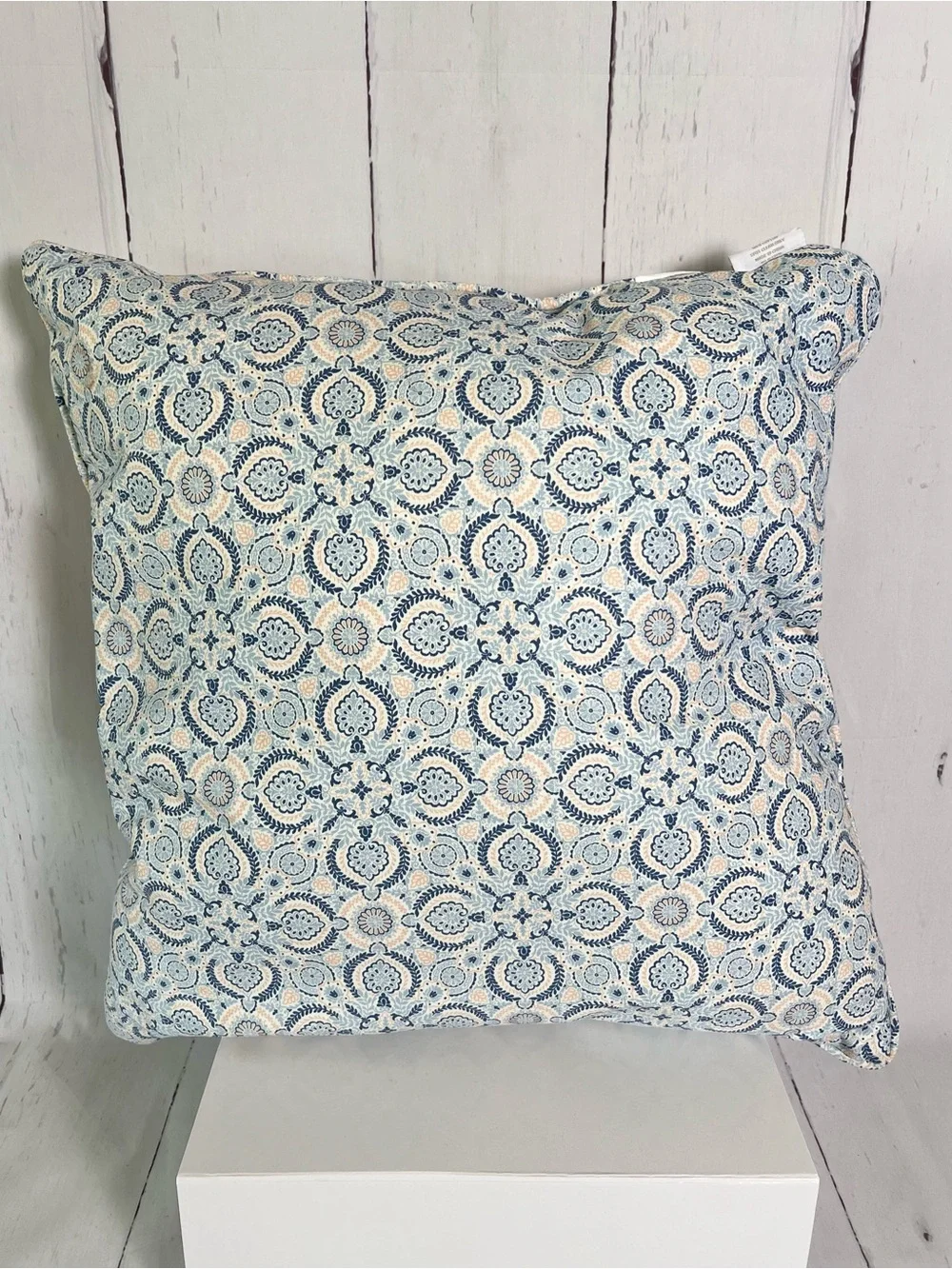 Studio D’Artisan Floral Medallion Reversible Throw Pillows Set of 2 Blush Blue